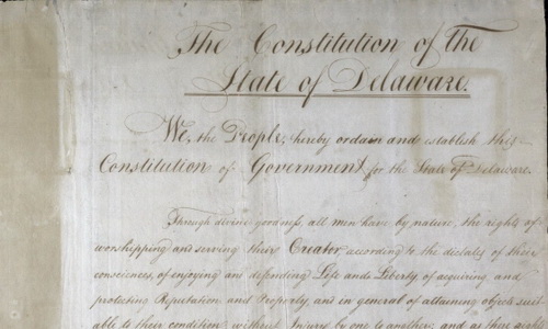 constitution of the state of delaware title