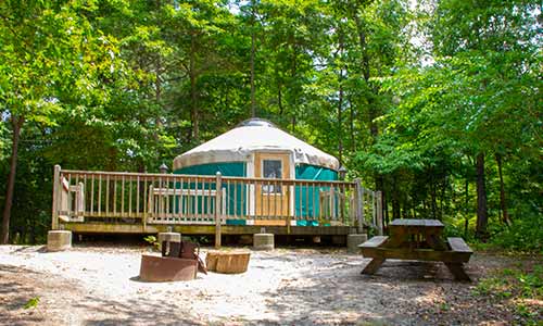 Yurt at Trap Pond State Park
